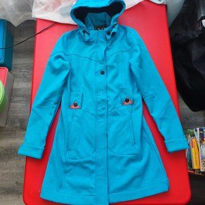 Oxygen 93 long coat / jacket designed in Montreal light blue women's size XS